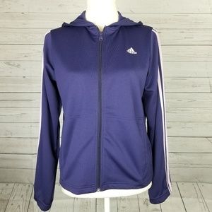Adidas Climalite athletic Zip Up Hoodie Jacket